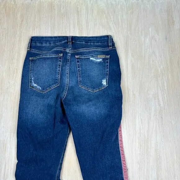 Joe's Jeans Honey High Rise Curvy Skinny Ankle Side Stripe Raina Distressed 29 - Picture 14 of 15